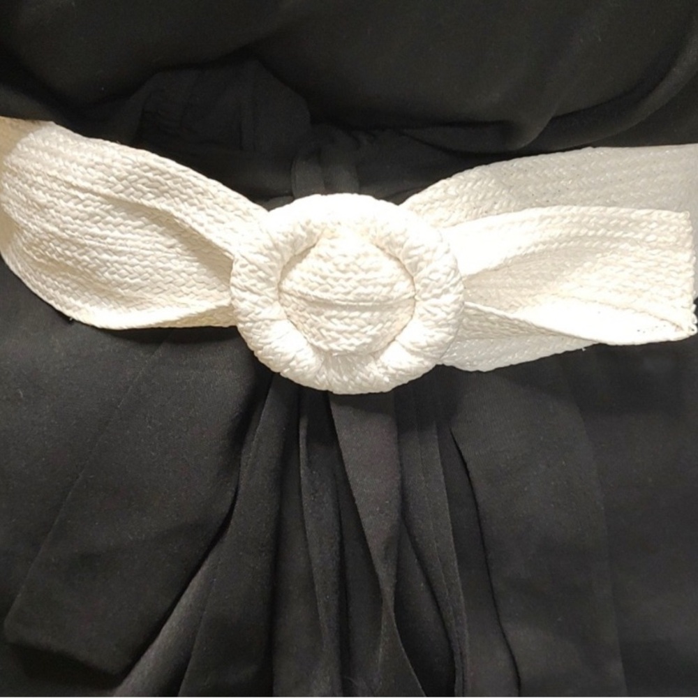 Elegant White Woven Belt